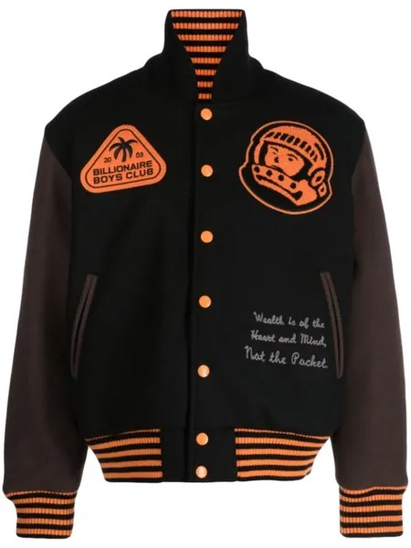 Billionaire Boys Club бомбер с нашивкой, черный
