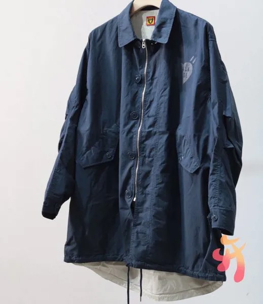 Куртка ручной работы с логотипом Love NIGO, повседневный модный тренчкот для мужчин и женщин, пальто ручной работы в стиле милитари
