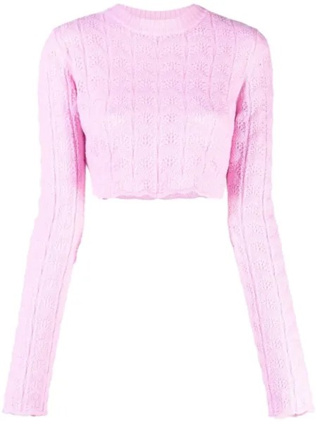 Sportmax укороченный джемпер, розовый