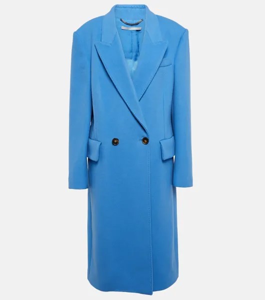 Двубортное шерстяное пальто STELLA MCCARTNEY, синий