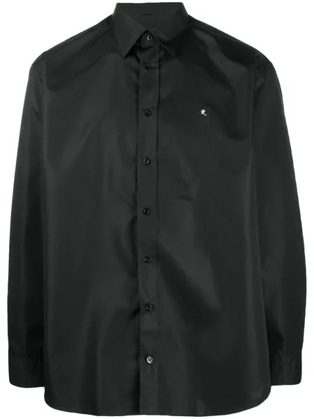 Raf Simons рубашка на пуговицах с вышитым логотипом