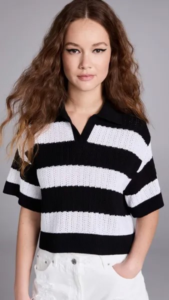 Поло Juun. J Stripe Knit, черный