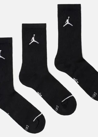 Комплект носков Jordan Jumpman Everyday Max Crew 3-Pack, цвет чёрный, размер 42-46 EU