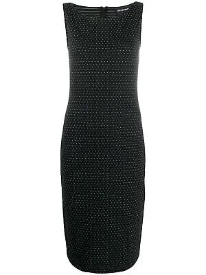 Женское черное вечернее облегающее платье EMPORIO ARMANI без рукавов ниже колена 46
