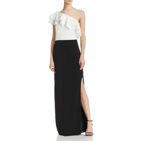 Laundry by Shelli Segal Черно-белое вечернее платье NWT с открытыми плечами, размер 6