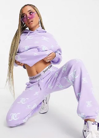 Сиреневые джоггеры в стиле oversized с логотипом (от комплекта) Juicy Couture X ASOS-Фиолетовый цвет