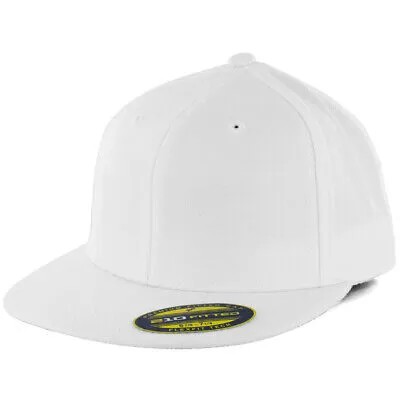 Flexfit 210 Fitted Flex Hat (белая) Мужская стрейч высокая кепка