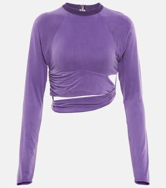 Le T-shirt укороченный топ Espelho с вырезами JACQUEMUS, фиолетовый