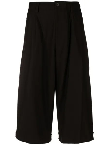 Yohji Yamamoto укороченные брюки строгого кроя, черный