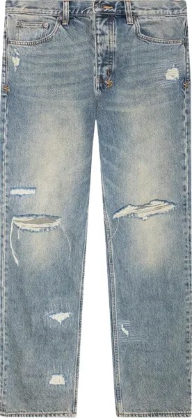 Джинсы Ksubi Anti K Mid Rise Straight Leg 'Throw Bak Trash', синий