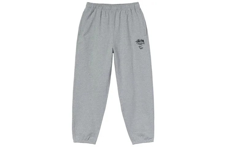 Трикотажные спортивные штаны Nike X Nike Co-branded Series для мужчин, серые Stussy, серый