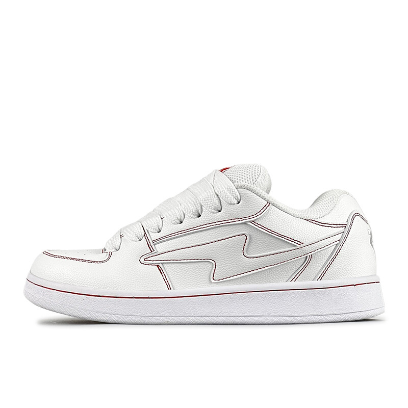 Кроссовки LuzaoT SUPER DRAG Skateboarding Shoes Unisex Low-top White/red, белый/красный