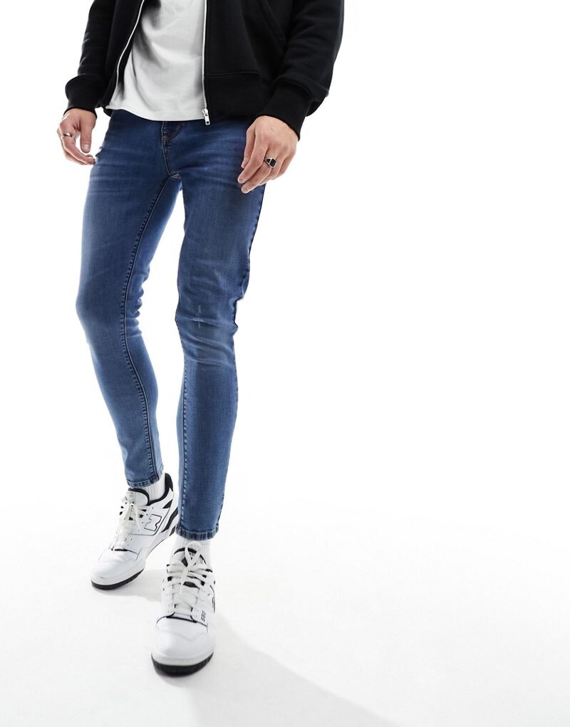 Синие эластичные джинсы ASOS DESIGN