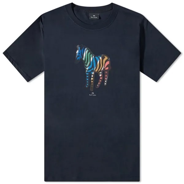 Футболка Paul Smith с зеброй, синий