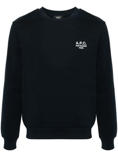 A.P.C. толстовка с вышитым логотипом, синий