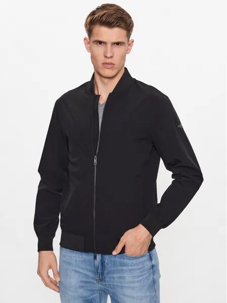 Бомбер стандартного кроя Guess, черный