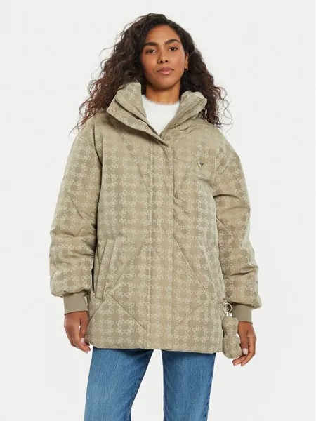 Пуховик стандартного кроя Guess, серый