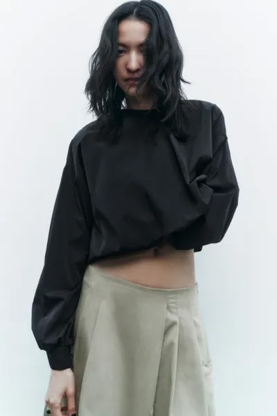 Лонгслив женский ZARA 04437040 черный XL (доставка из-за рубежа)