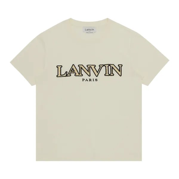 Классическая футболка Lanvin Curb Emb, цвет Молоко