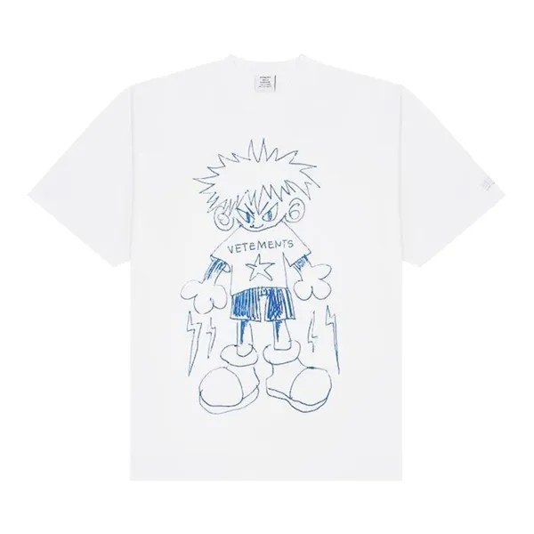 Футболка Vetements Drawing T-Shirt, белый