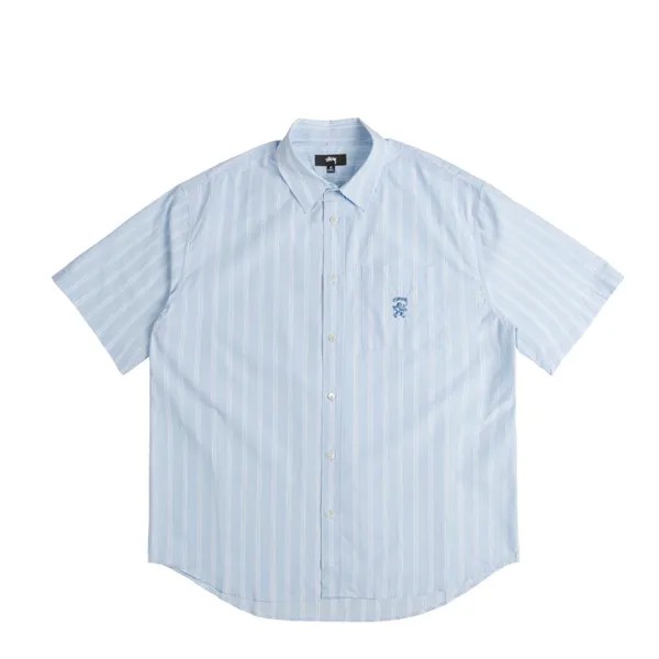 Рубашка Boxy Striped Shirt Stussy, синий