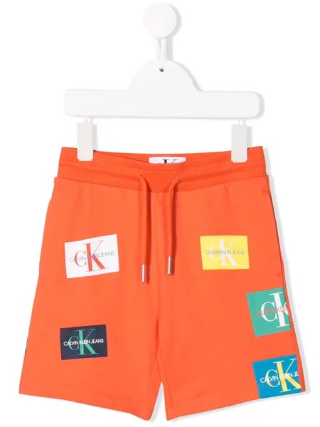 Calvin Klein Kids шорты с поясом на шнурке и нашивкой-логотипом