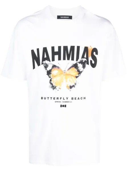 Футболка с принтом Butterfly Beach Nahmias, белый
