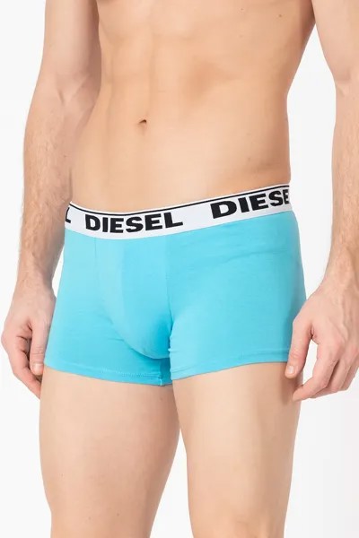 Хлопковые боксеры с логотипом Diesel, бирюзовый