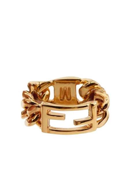Fendi цепочное кольцо с логотипом FF