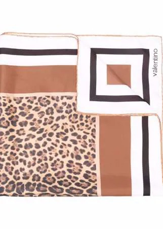 Valentino платок с леопардовым принтом