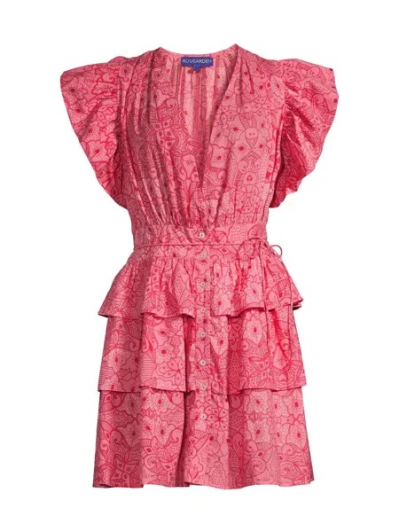 Мини-платье Hunan с цветочным принтом Ro's Garden, розовый