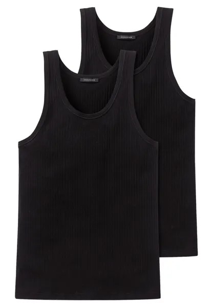 Майка Schiesser/Tanktop Cotton Essentials Authentic, черный