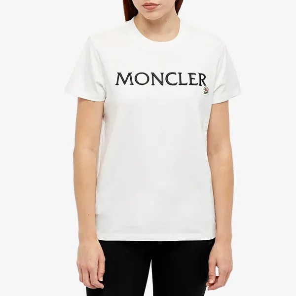 Moncler футболка с логотипом, белый