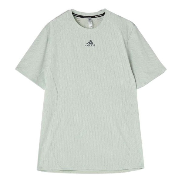 Футболка Men's adidas Fitness Training Breathable Short Sleeve Mint Green T-Shirt, зеленый