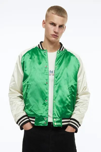 Бомбер мужской H&M 1121659002 зеленый L (доставка из-за рубежа)