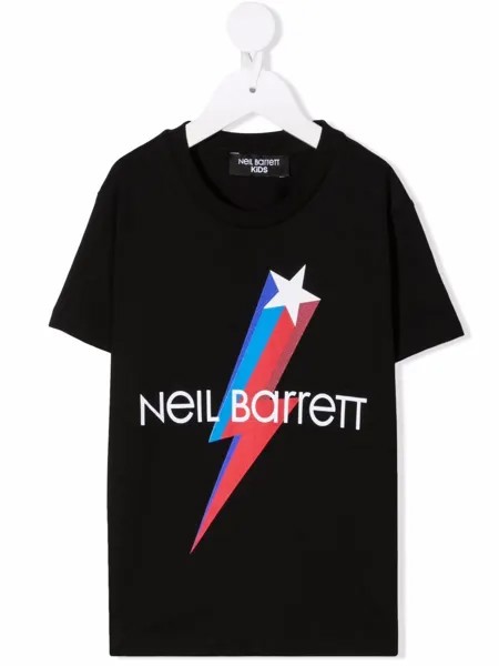 Neil Barrett Kids футболка с логотипом