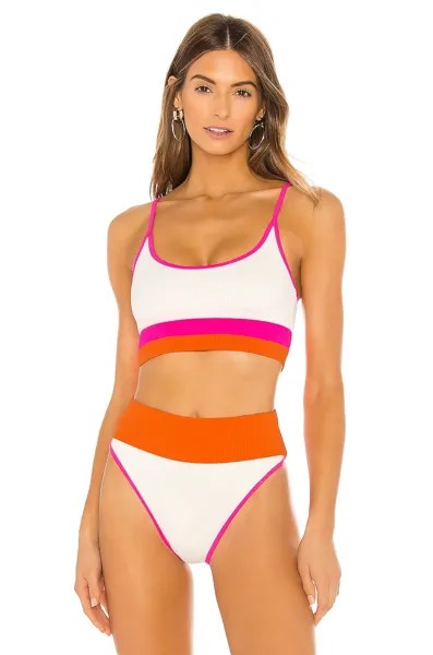 Бюстгальтер BEACH RIOT X REVOLVE Eva Bikini Top, цвет Orange, Pink & White