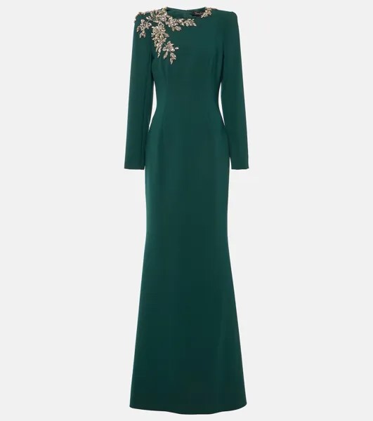 Платье «ангельские глазки», расшитое бисером Jenny Packham, зеленый