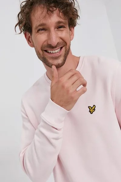 Хлопковая толстовка Lyle & Scott, розовый