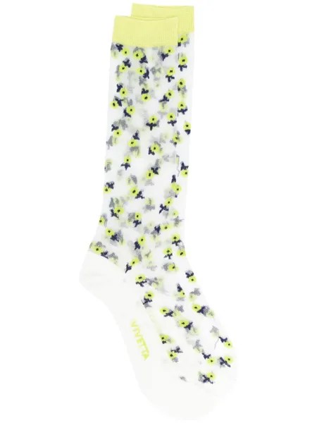 Vivetta прозрачные носки с цветочным принтом