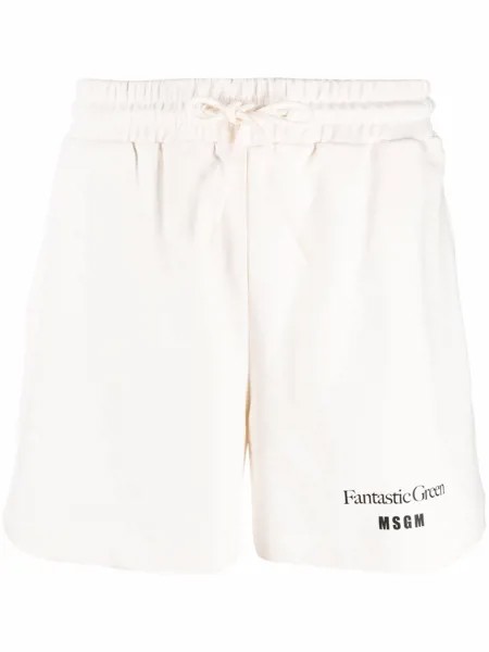MSGM шорты с кулиской и логотипом