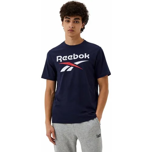 Футболка Reebok Reebok Identity Stacked Logo T-Shirt, размер M, синий