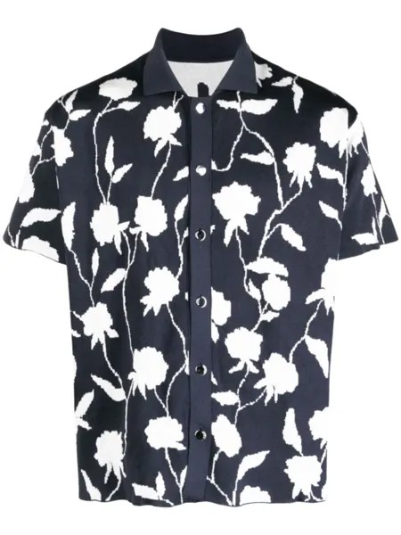 Жаккардовая рубашка La Chemise Maille Jacquemus, синий