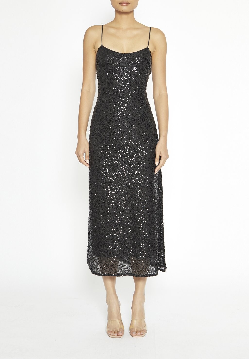 Коктейльное платье / Вечернее платье SEQUIN MIDI SLIP  True Decadence, черный