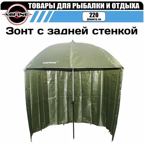 Мини-зонт Mifine, полуавтомат, зеленый