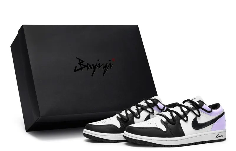 Кроссовки Air Jordan 1 Vintage Basketball Shoes Women's Low-top White/black, красный