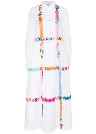 Mira Mikati платье миди Mira с вышивкой