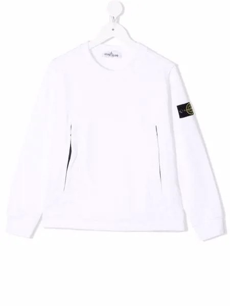 Stone Island Junior толстовка с нашивкой-логотипом
