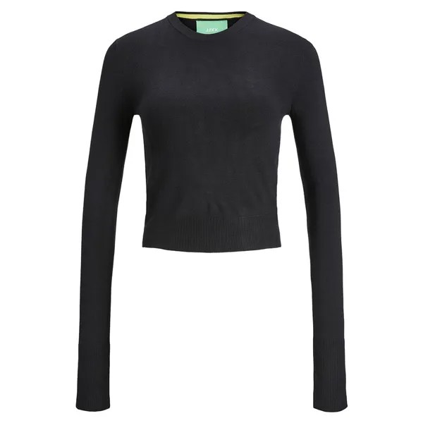 Свитер Jack & Jones Valentina Soft Crop Crew Neck, черный