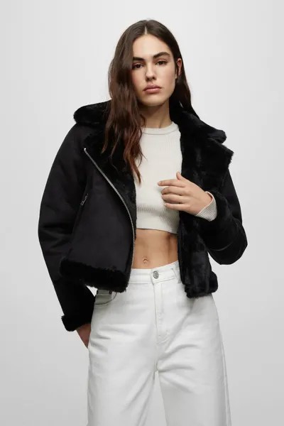 Двусторонняя куртка Pull&Bear, черный